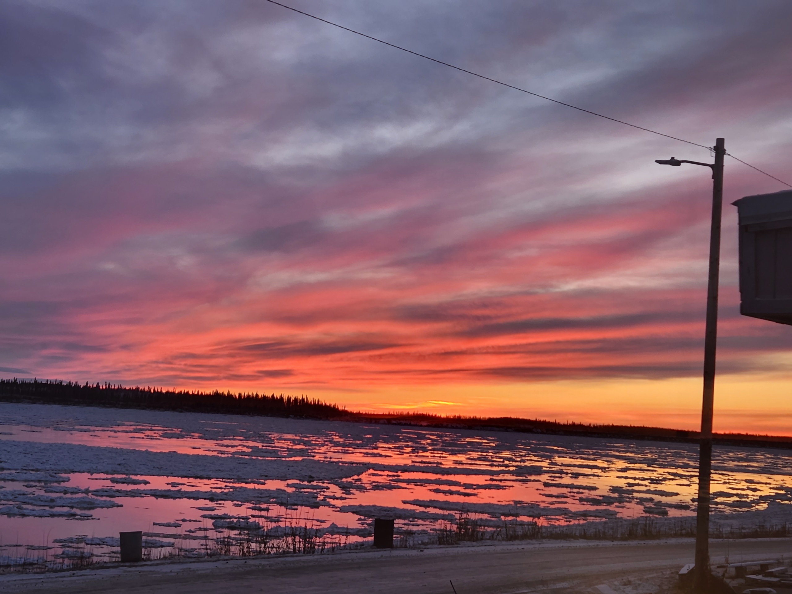 Sunset Over River